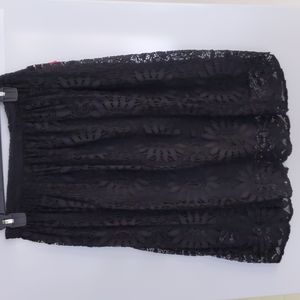 Xhilaration black lace skirt, size S